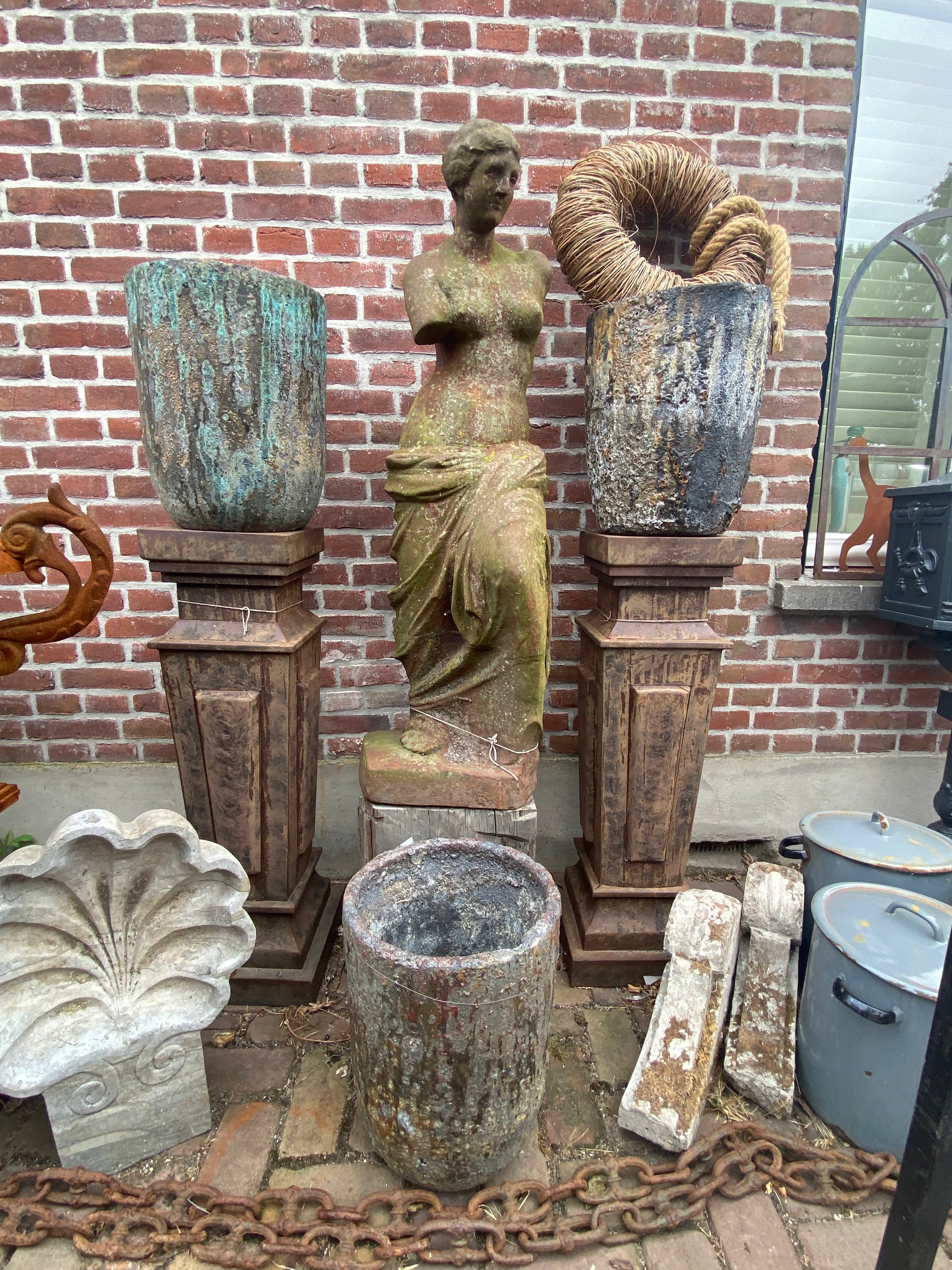 Prachtige smeltkroezen van brons gieterij - Brocante bij Ingie