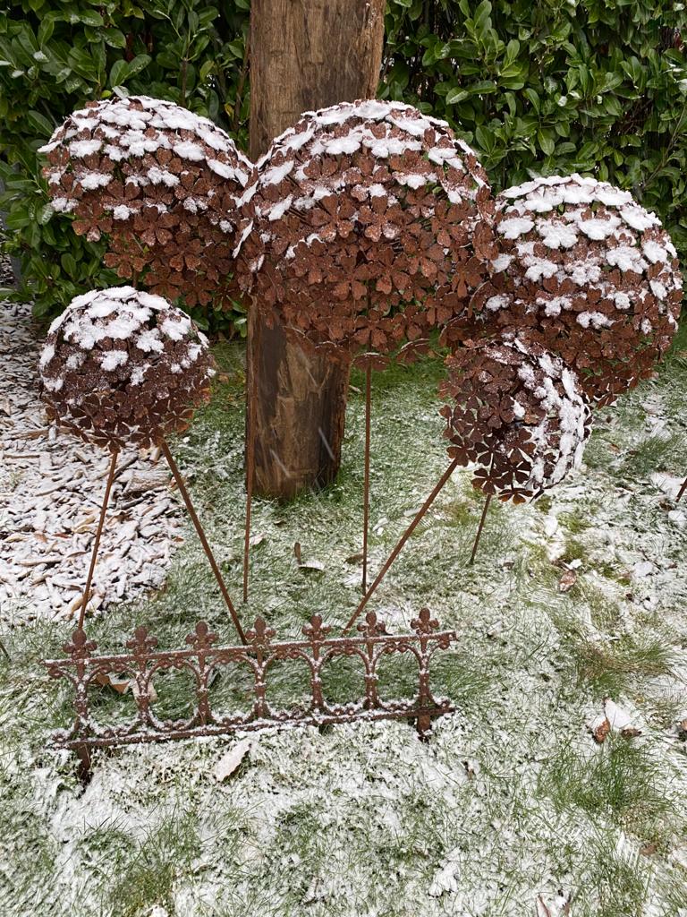 Roestbloem hortensia op tuinsteker - Groot - Brocante bij Ingie