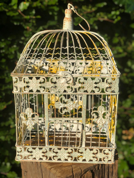 Vogel kooi kooitje rechthoek groot - Brocante bij Ingie