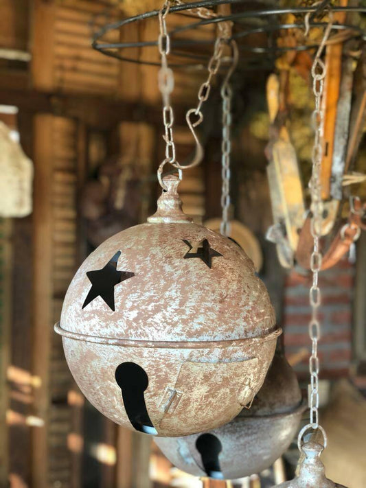 Ijzeren bal lantaarn voor theelicht — Kleine bal - Brocante bij Ingie