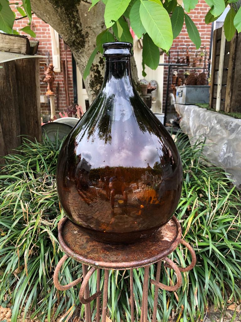 Donkerbruine druppelfles 10L - Brocante bij Ingie