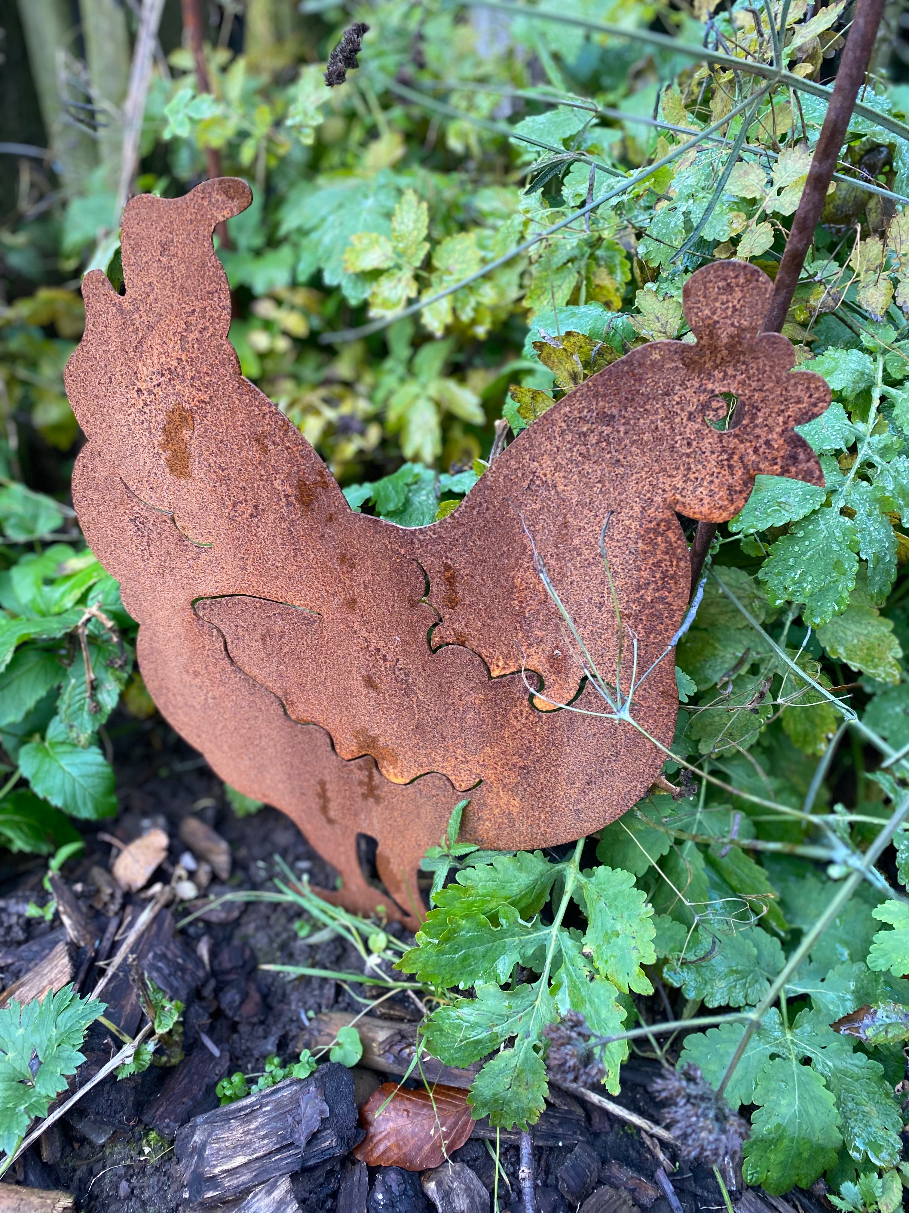 grote kip op steker - Brocante bij Ingie