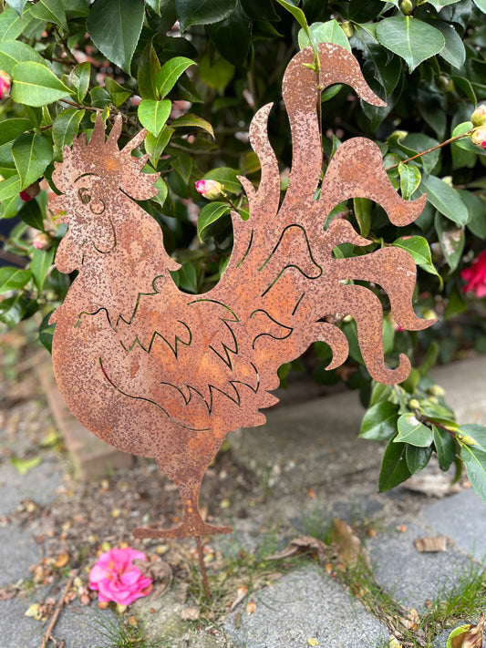 grote Haan op steker - Brocante bij Ingie