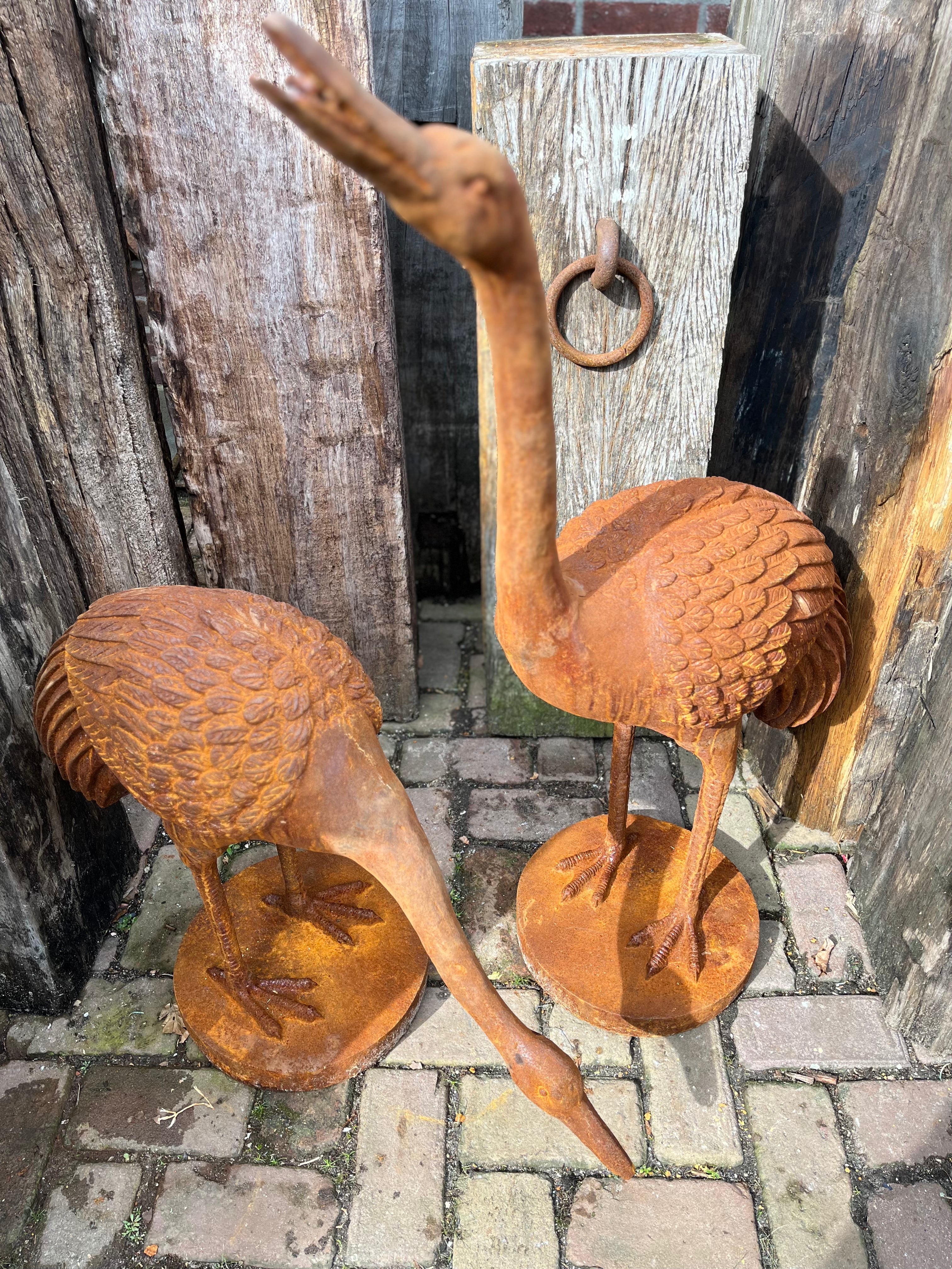 Reiger van gietijzer "kijkt naar beneden" - Brocante bij Ingie