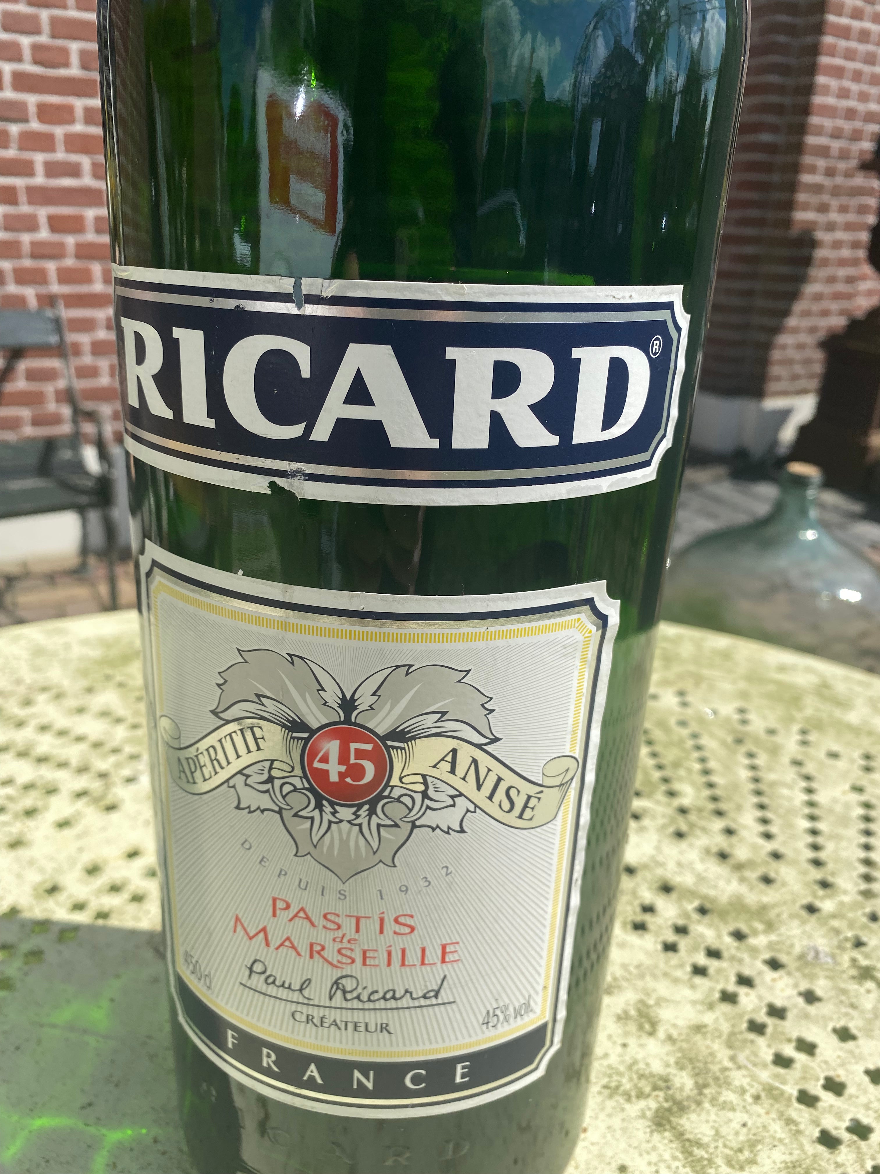 Stoere fles Ricard uit Frankrijk - Brocante bij Ingie