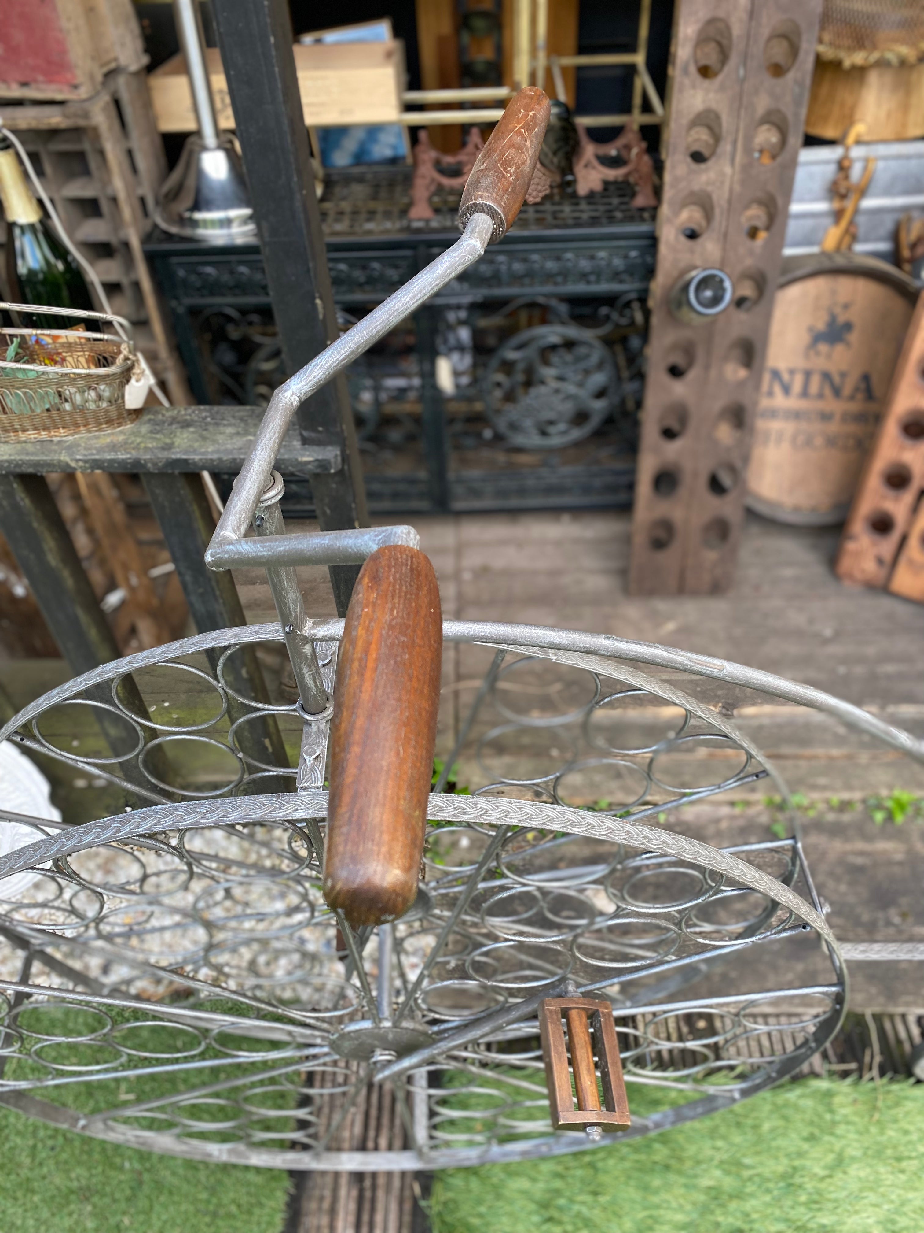 Fiets wijnrek voor 42 flessen - Brocante bij Ingie