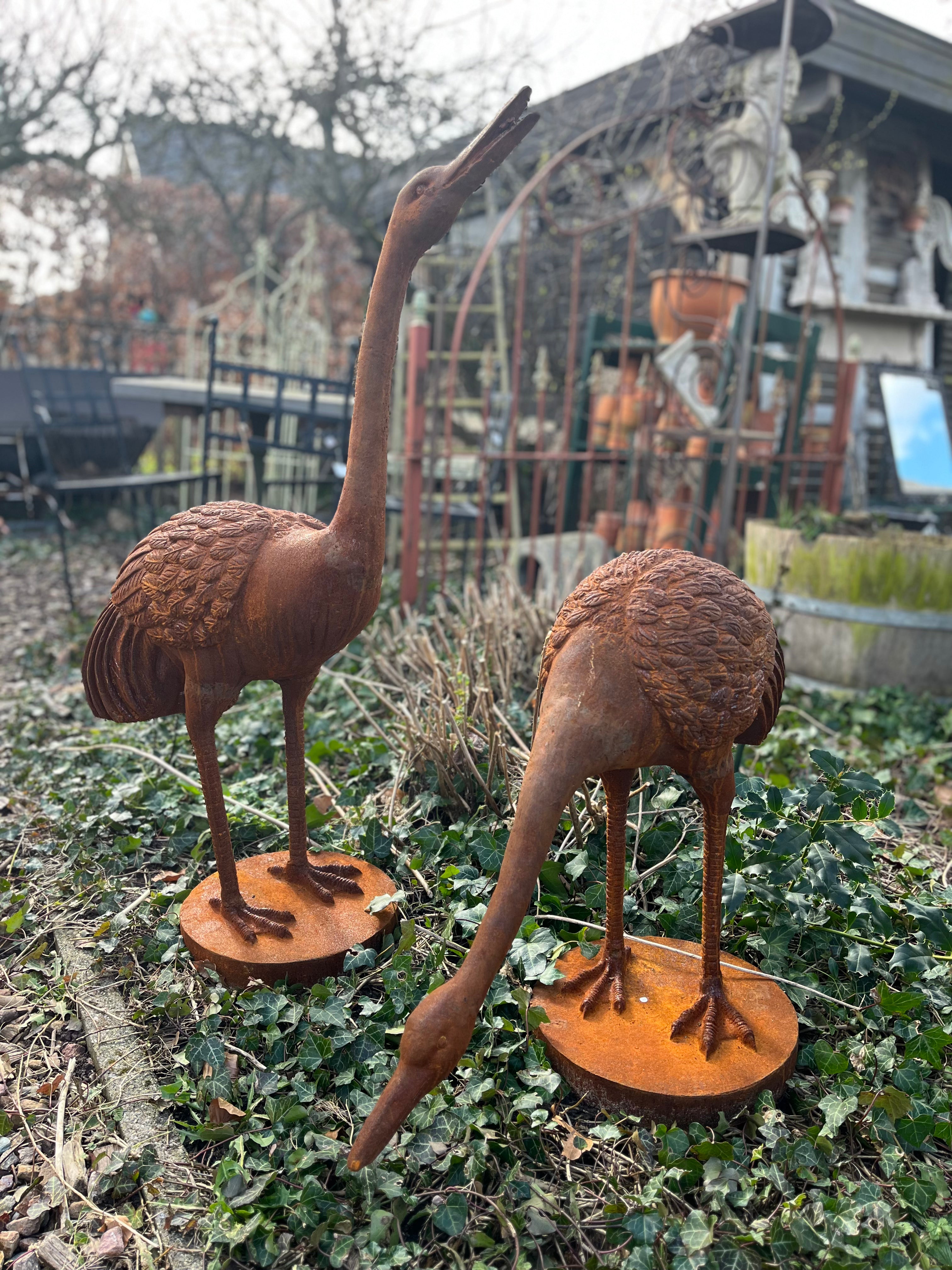 Reiger van gietijzer "kijkt naar beneden" - Brocante bij Ingie