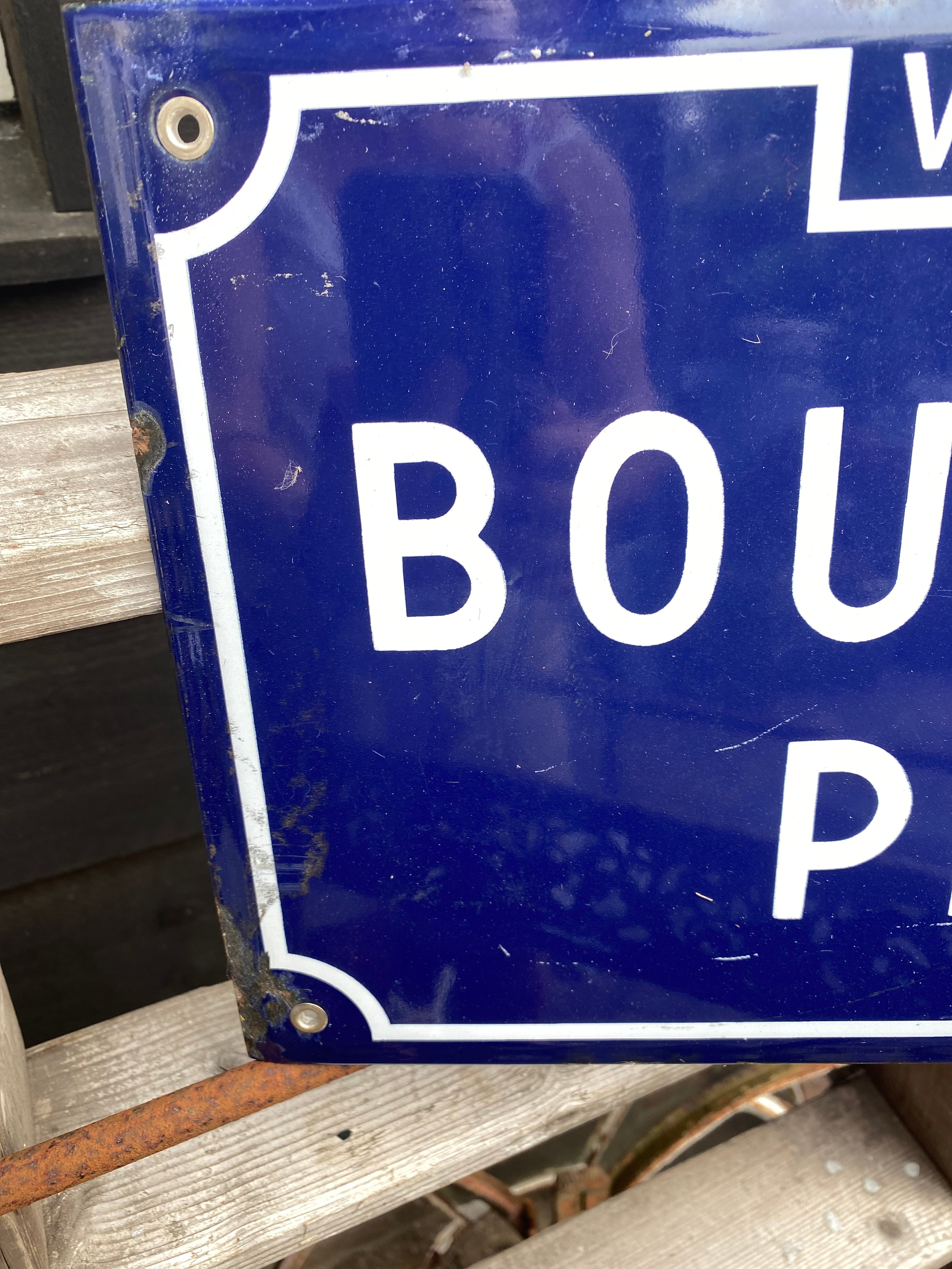 mooi origineel straatnaam bord uit Frankrijk - Brocante bij Ingie